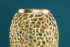 Filigrane Design XXL Vase ABSTRACT LEAF 90cm gold Handarbeit
