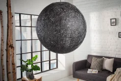 Filigrane Hängelampe COCOONING XL 60cm schwarz Kugelleuchte