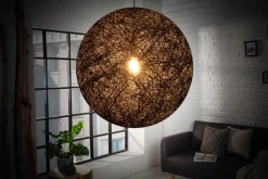 Filigrane Hängelampe COCOONING XL 60cm schwarz Kugelleuchte