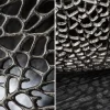 Filigraner Design Couchtisch ABSTRACT LEAF 80cm silber Handarbeit