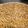 Filigraner Design Couchtisch ABSTRACT LEAF 130cm gold Handarbeit