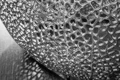 Filigraner Design Couchtisch ABSTRACT LEAF 130cm silber Handarbeit
