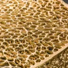 Filigraner Design Couchtisch ABSTRACT LEAF 80cm gold Handarbeit