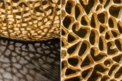 Filigraner Design Couchtisch ABSTRACT LEAF 80cm gold Handarbeit