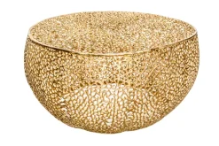 Filigraner Design Couchtisch ABSTRACT LEAF 80cm gold Handarbeit