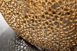 Filigraner Design Couchtisch ABSTRACT LEAF 80cm gold Handarbeit