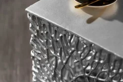 Filigranes Beistelltisch 2er Set ABSTRACT LEAF 45cm silber Handarbeit