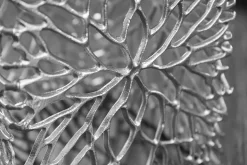Filigranes Beistelltisch 2er Set ABSTRACT LEAF 45cm silber Handarbeit