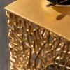 Filigranes Beistelltisch 2er Set ABSTRACT LEAF 45cm gold Handarbeit