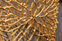 Filigranes Beistelltisch 2er Set ABSTRACT LEAF 45cm gold Handarbeit