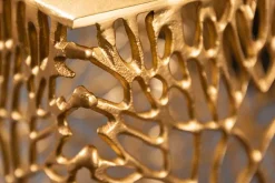Filigranes Beistelltisch 2er Set ABSTRACT LEAF 45cm gold Handarbeit