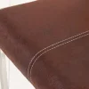Freischwinger Stuhl SAMSON dark coffee Edelstahlrahmen mit Komfortgriff