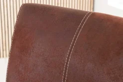 Freischwinger Stuhl SAMSON dark coffee Edelstahlrahmen mit Komfortgriff