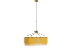 Glamouröse Hängelampe ROYAL 80cm messing gold Metall Ketten-Design Hängeleuchte