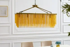Glamouröse Hängelampe ROYAL 80cm messing gold Metall Ketten-Design Hängeleuchte