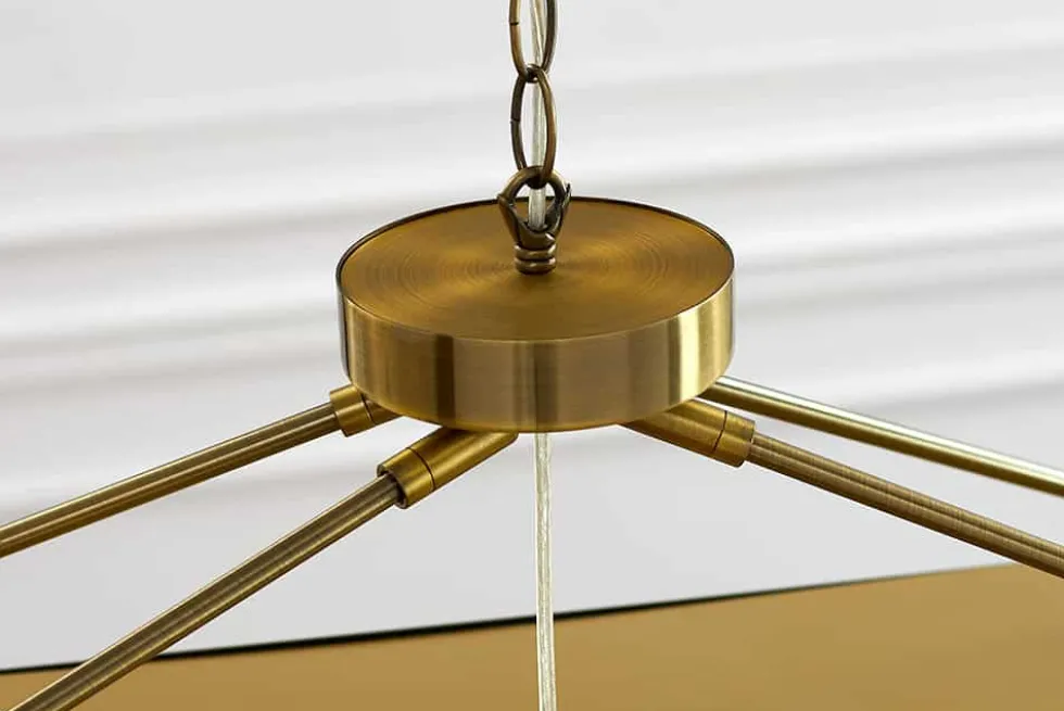 Glamouröse Hängelampe ROYAL 80cm messing gold Metall Ketten-Design Hängeleuchte