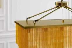 Glamouröse Hängelampe ROYAL 80cm messing gold Metall Ketten-Design Hängeleuchte