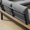 Große Garten Sitzgruppe MIAMI LOUNGE 240cm anthrazit Aluminium wetterfest Outdoor inkl. Kissen