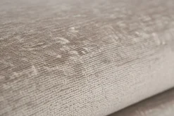 Großer Hocker SOHO 100cm beige Chenillestoff Polsterhocker mit Wellenunterfederung