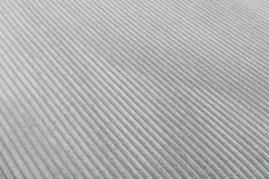 Großer Sitzhocker HEAVEN 100cm hellgrau Cord Federkern Sofahocker abnehmbarer Bezug