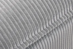 Großer Sitzhocker HEAVEN 100cm hellgrau Cord Federkern Sofahocker abnehmbarer Bezug