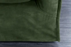 Großes 3-Sitzer Sofa HEAVEN 200cm dunkelgrün Samt Federkern waschbarer Bezug Hussensofa Couch