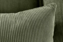Großes 3-Sitzer Sofa HEAVEN 200cm grün Cord Federkern Hussensofa