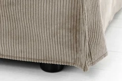 Großes 3-Sitzer Sofa HEAVEN 200cm greige Cord Federkern Hussensofa