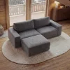 Großes Sofa LOFT 210cm grau Vogue Velours Samt 3-Sitzer Couch Taschenfederkern