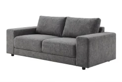 Großes Sofa LOFT 210cm grau Vogue Velours Samt 3-Sitzer Couch Taschenfederkern