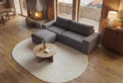 Großes Sofa LOFT 210cm grau Vogue Velours Samt 3-Sitzer Couch Taschenfederkern