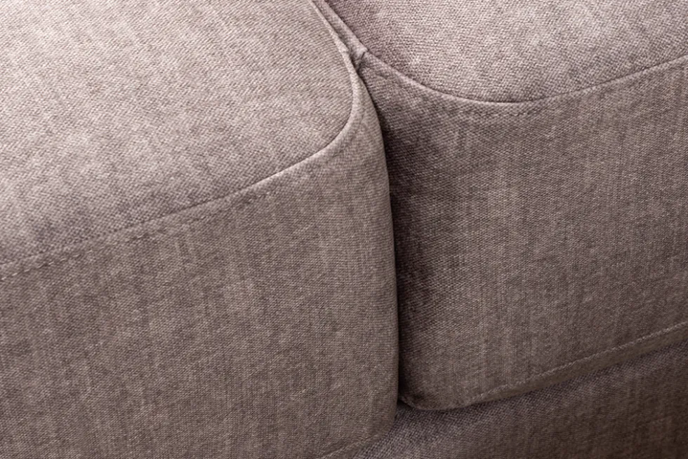 Großes Sofa LOFT 210cm taupe Vogue Velours Samt 3-Sitzer Couch Taschenfederkern