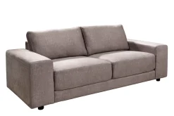 Großes Sofa LOFT 210cm taupe Vogue Velours Samt 3-Sitzer Couch Taschenfederkern