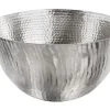 Handgearbeitete Deko Schale ORIENT 40cm silber Metall Hammerschlag Design