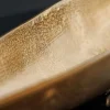 Handgearbeitete Deko Schale GOLD LEAF 80cm antik gold Aluminium