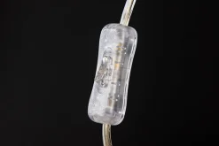 Handgearbeitete Tischlampe GATSBY 50cm natur weiß Weiden- und Kiefernholz
