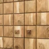 Handgearbeiteter Barschrank MOSAICO 130cm Akazie Massivholz 3D Effekt