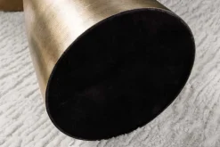 Handgearbeiteter Beistelltisch ELEMENTS 60cm gold grün Marmor rund