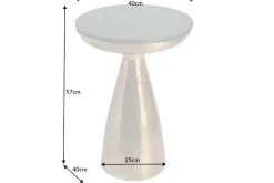 Handgearbeiteter Beistelltisch ELEMENTS 60cm gold grün Marmor rund