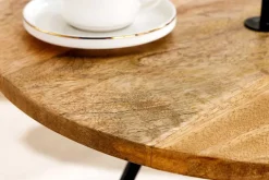 Handgearbeiteter Beistelltisch SIMPLY CLEVER 60cm natur Mangoholz mit Griff