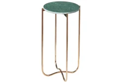 Handgearbeiteter Beistelltisch NOBLE I 35cm grün Marmor abnehmbare Tischplatte rund