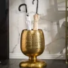 Handgearbeiteter Beistelltisch ORIENT 50cm gold Hammerschlag Design