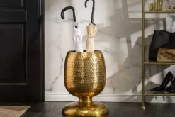 Handgearbeiteter Beistelltisch ORIENT 50cm gold Hammerschlag Design