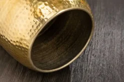 Handgearbeiteter Beistelltisch ORIENT 50cm gold Hammerschlag Design