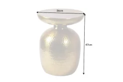Handgearbeiteter Beistelltisch ORIENT 50cm gold Hammerschlag Design