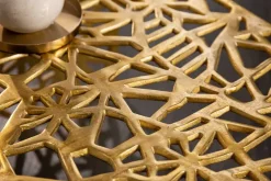 Handgearbeiteter Couchtisch ABSTRACT 60cm Alu gold im Gap Design