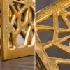 Handgearbeiteter Couchtisch ABSTRACT 50cm 2er Set gold im Gap Design