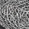 Handgearbeiteter Couchtisch ORGANIC 120cm silber Metall Blatt-Design mit Stauraum