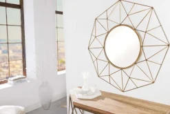 Handgearbeiteter Spiegel DIAMOND XL 90cm messing aus Eisen im Retro Design