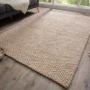 Handgearbeiteter Teppich WOOL 240x160cm beige aus Wolle